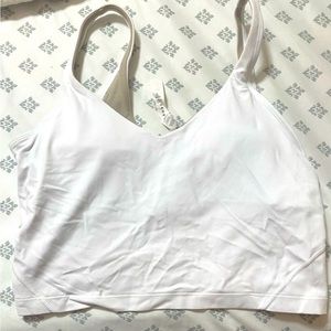 White Lululemon longline sports bra size 10